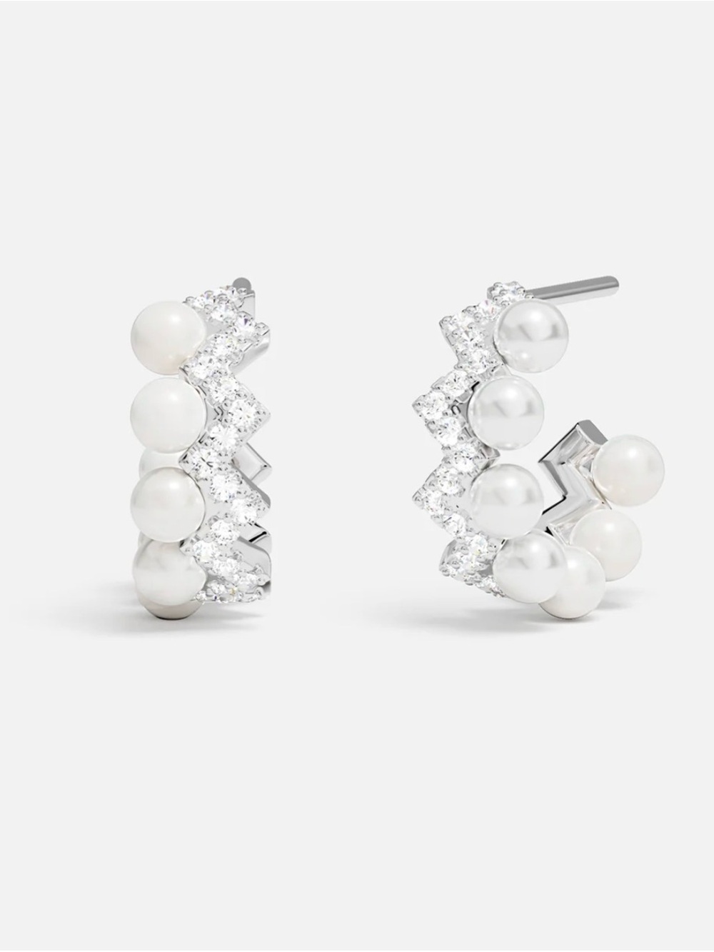 APM Monaco Up And Down Earrings With Pearls